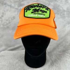 Banana Bay Riviera Maya Tequila Party Trucker Hat OS Orange Men Mesh Snapback